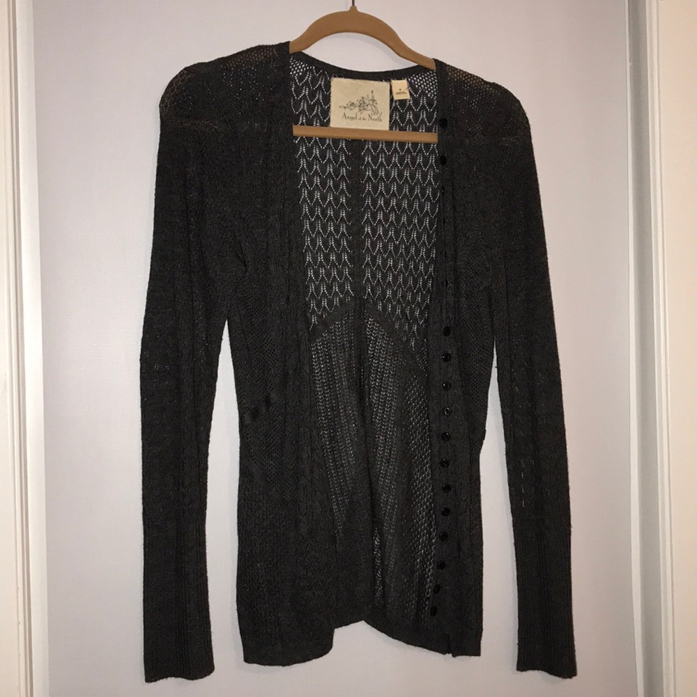 Anthropologie Gray Cardigan